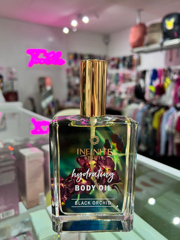 INFINITE BEAUTY HYDRATING BODY OIL BLACK ORCHID 147 ML.