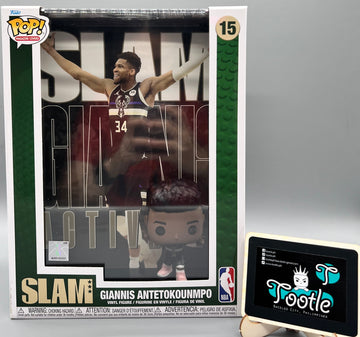 NBA SLAM Giannis Antetokounmpo Funko Pop! Cover Figure #15 with Case