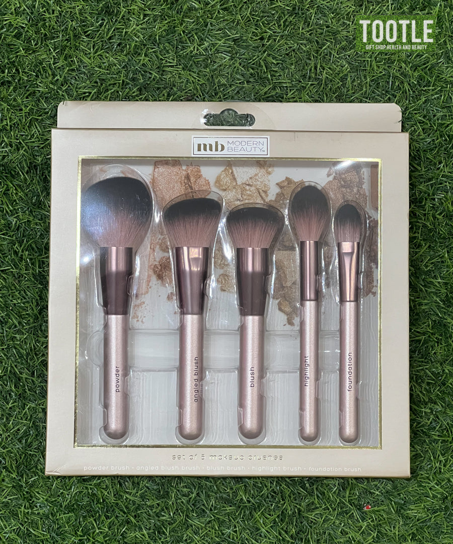 MODERN BEAUTY MAKEUP BRUSH SET OF 5