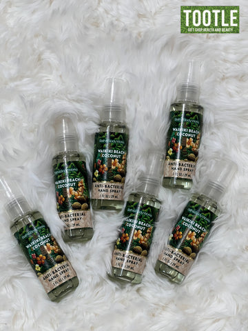Bath and Bodyworks Waikiki Beach Coconut  Anti Bacterial Hands Spray 29 ml