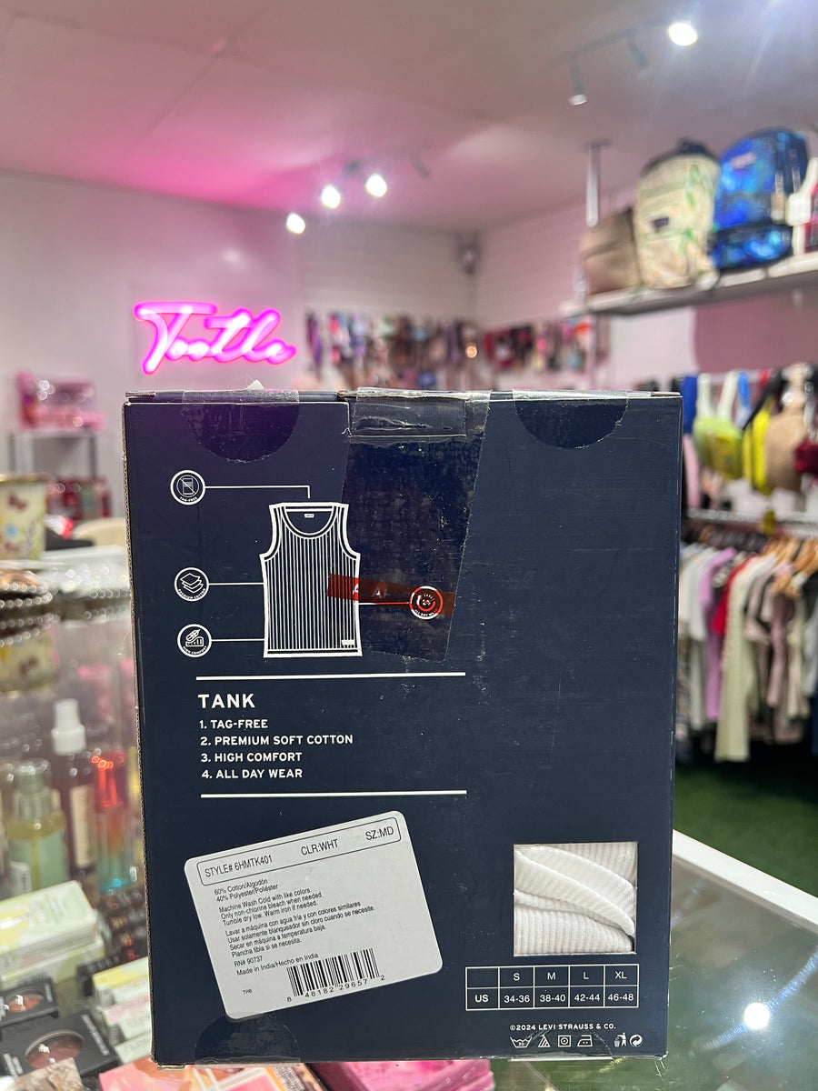 Levis Tank 4 Pack Large Premium Cotton Medium