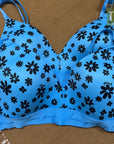 Victoria's Secret  Wireless Bra  Baby Blue Printed Flower 32C