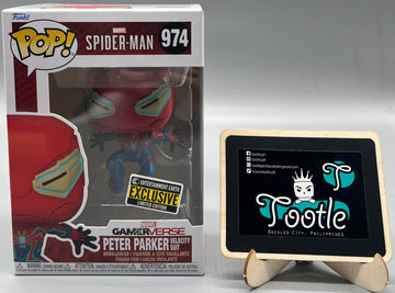 PETER PARKER  Velocity Suit 974 EE Exclusive GamerVerse  Spider Man Funko Pop Tootle Ph