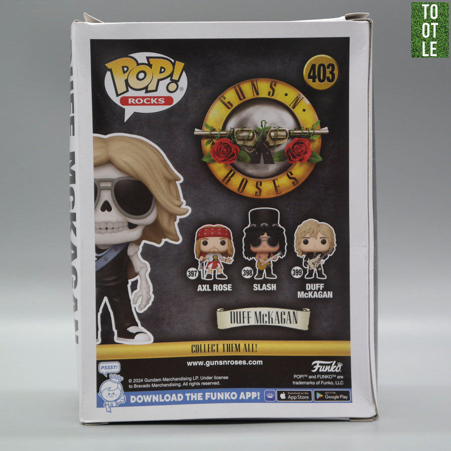 DUFF McKAGAN Ghostface 403 Funko Exclusive GUNS N' ROSES Funko Pop Rocks Tootle Ph