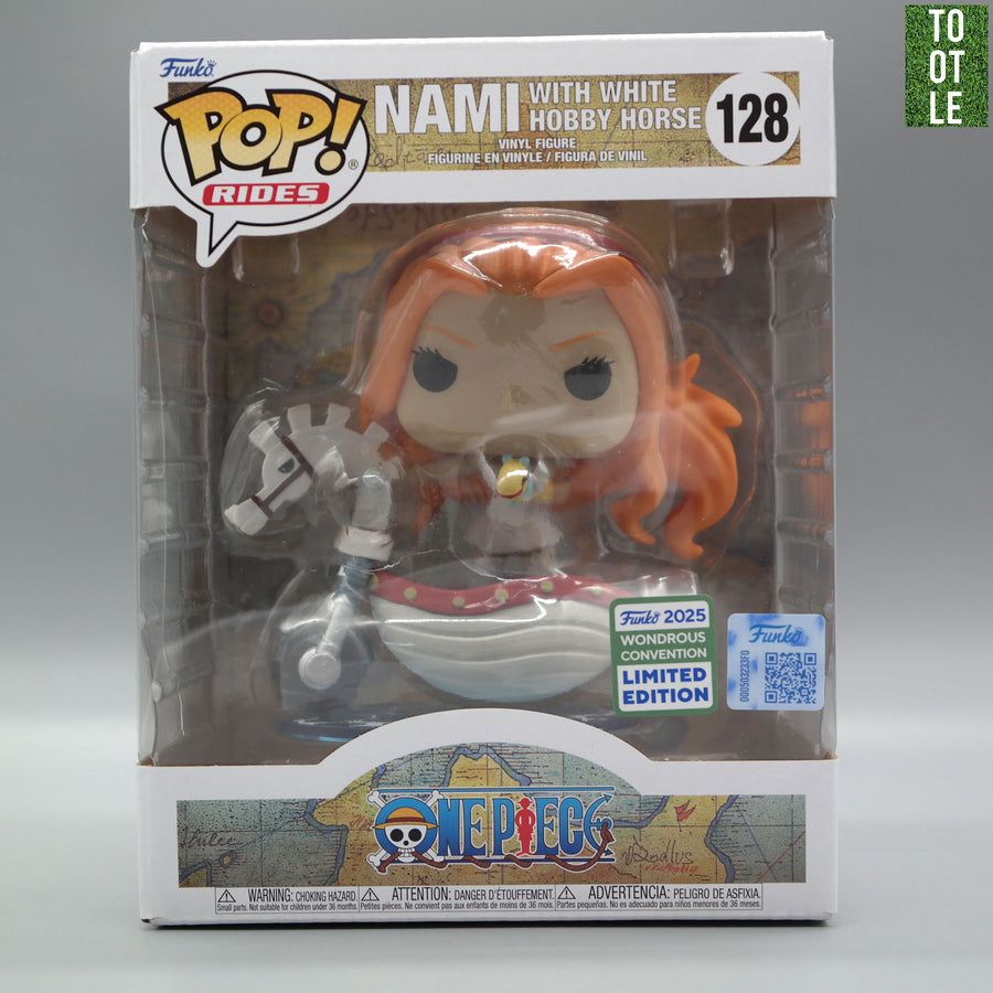 NAMI with White Hobby Horse 128 Wondrous Convention LE One Piece Funko Pop Tootle Ph