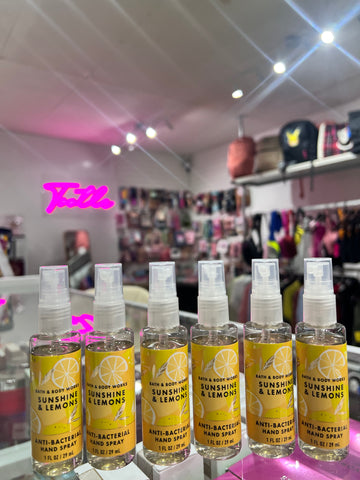 BATH&BODY WORKS SUNSHINE&LEMONS ANTI BACTERIAL HAND SPRAY 29ML