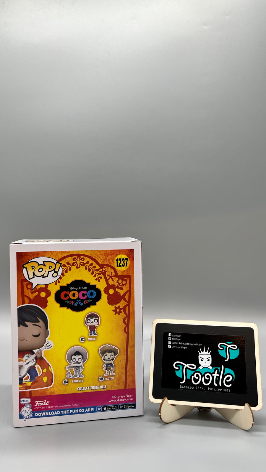 MIGUEL 1237 BoxLunch Exclusive GITD Pixar Disney Coco Funko Pop Tootle Ph