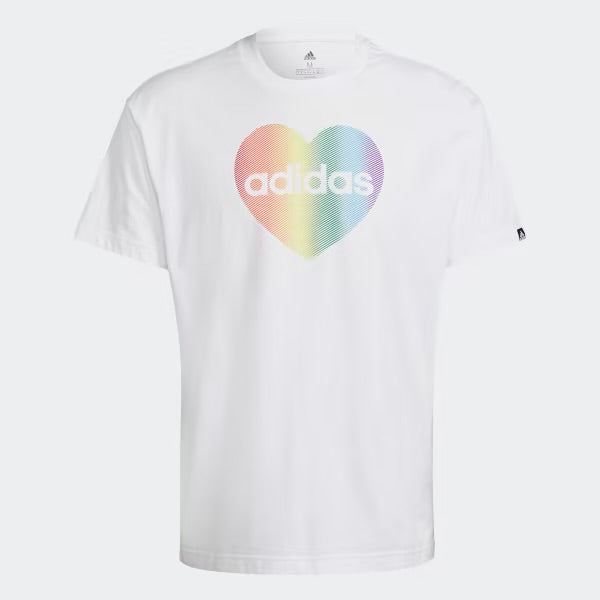 Adidas Pride Bos Tee White Size Small