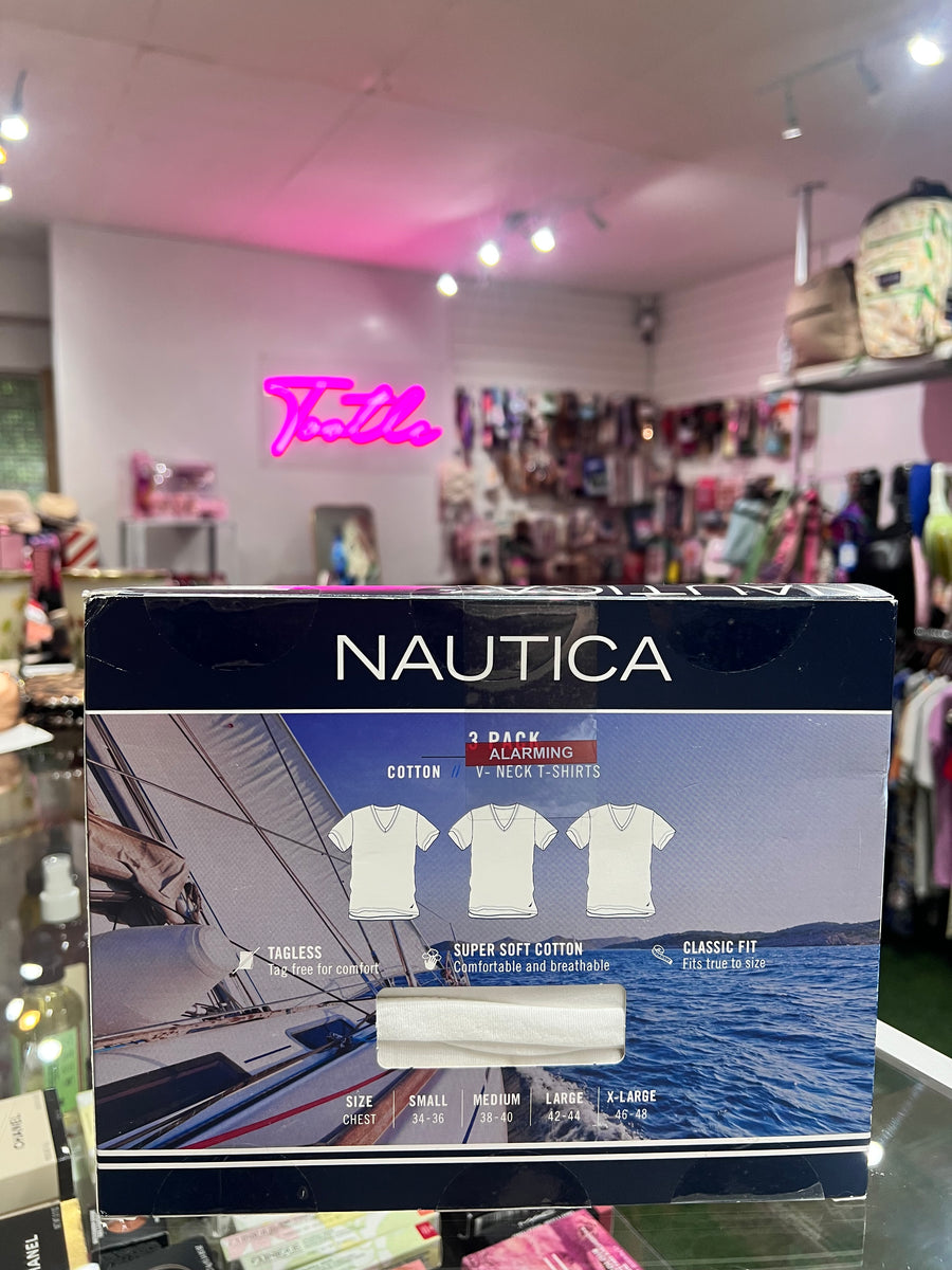 Nautica Cotton V Neck Shirts 3 Pack