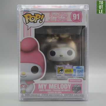 MY MELODY Metallic 91 SDCC 2025 LE Hello Kitty and Friends Funko Pop Tootle Ph in Hard Case
