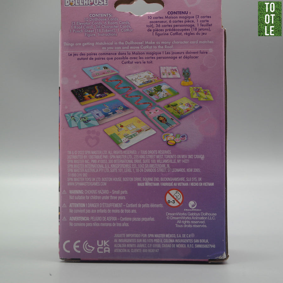 Dreamworks Gabby's Dollhouse Match-ical Dollhouse Game 2 Player Memory Matching Game Tootle Ph