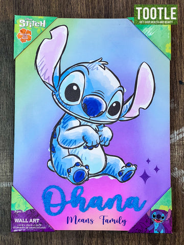 Disney Stitch Canvass Wall Art Poster 12 x 15 in