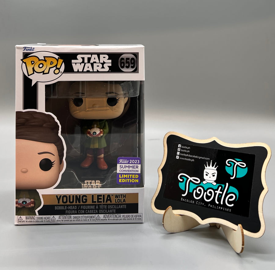 YOUNG LEIA with LOLA 659 Funko 2023 SUMMER Convention LE Star Wars Funko Pop Tootle ph