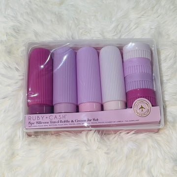 Ruby+Cash 8pc Silicone Travel Bottles & Cream Jars