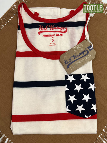 U.S Vintage Sando Stripe Size Small