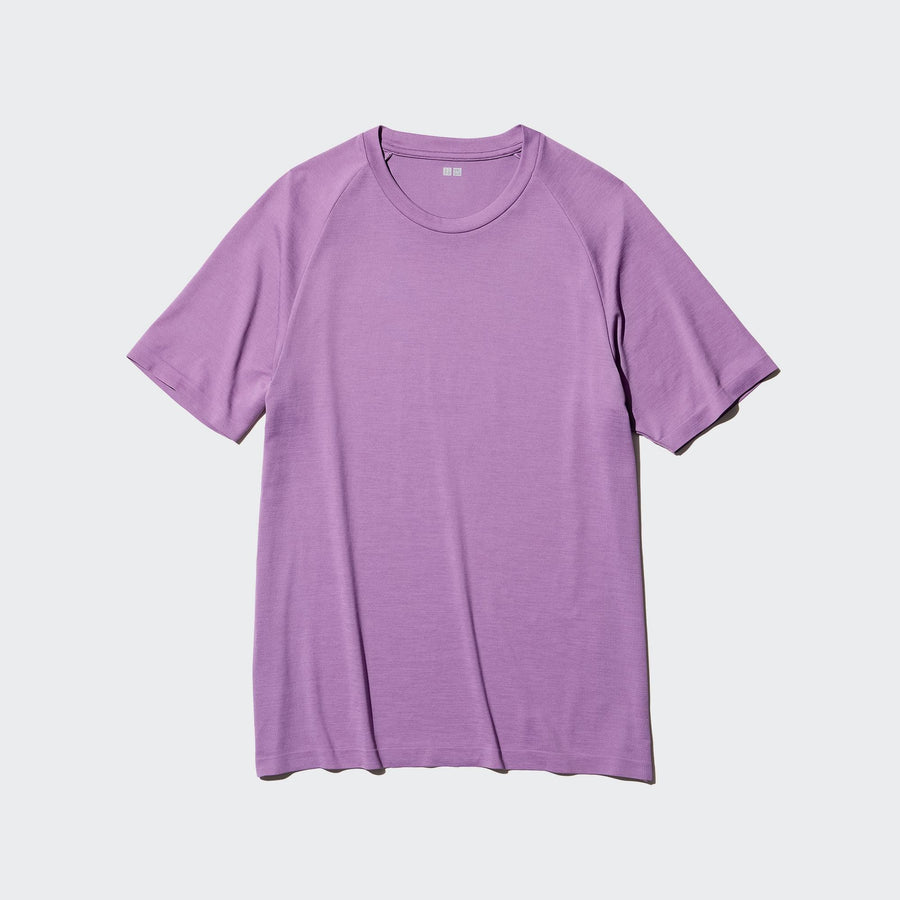 Uniqlo Dry Ex Crew Neck Short Sleeve Purple Medium