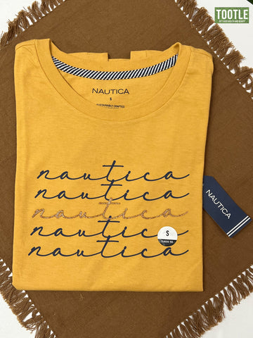 Nautica Classic Tee  GoldenSprict Fall Yellow Small