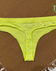 Victoria's Secret  Thong Neon Green Star XL