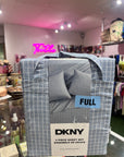 Dkny Full Pieces Sheet Set Chekered Blue