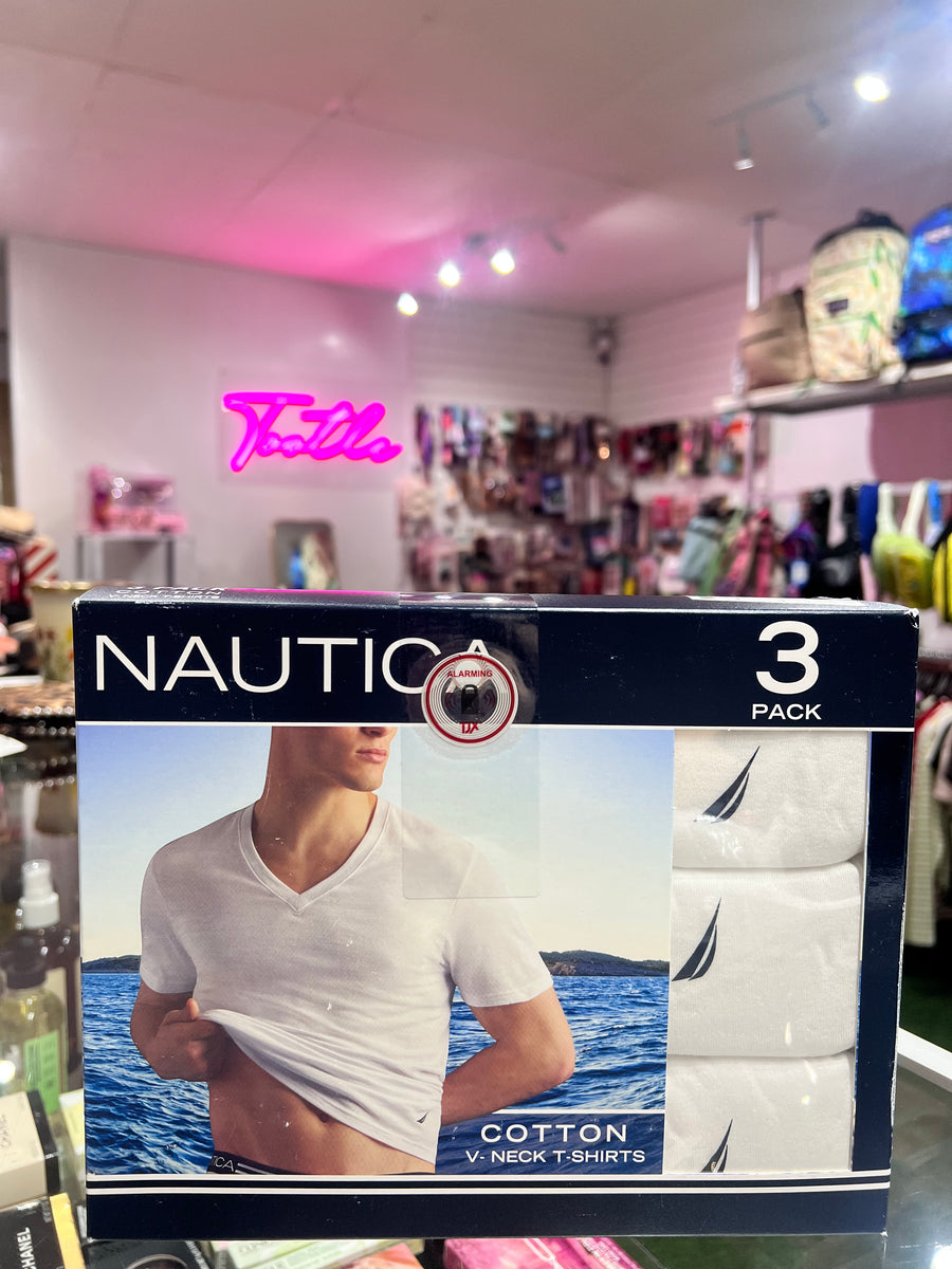 Nautica Cotton V Neck Shirts 3 Pack
