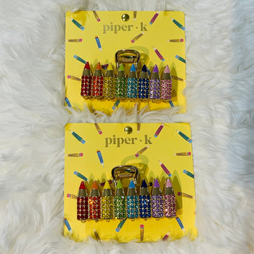 Piper K Hair Clip Crayons