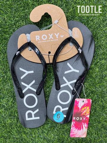 Roxy Flipflop Plain Black Size 6