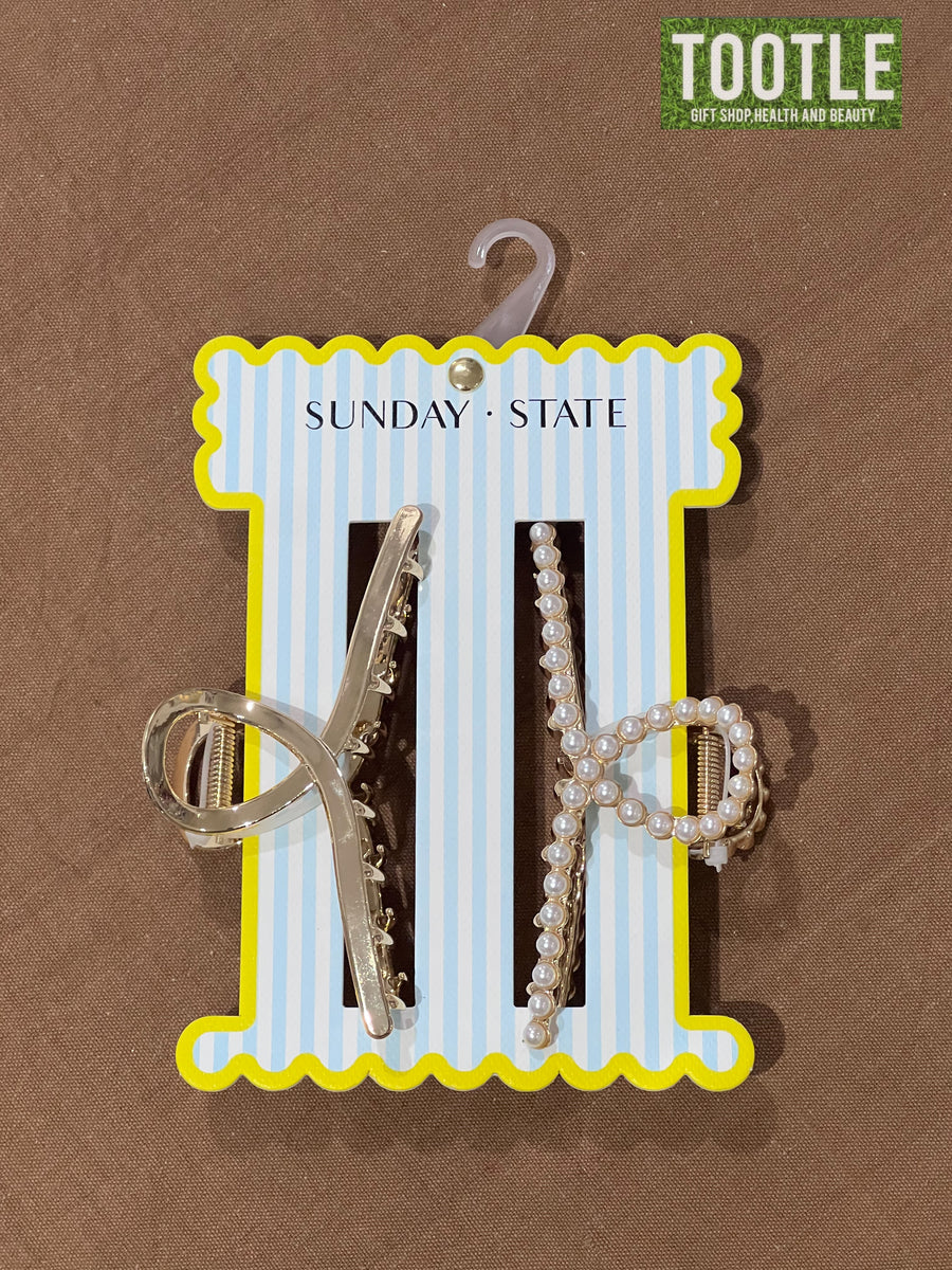 Sunday State Hair Clamp Pearls & Gold
