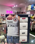 Levis Tank 4 Pack Large Premium Cotton Medium