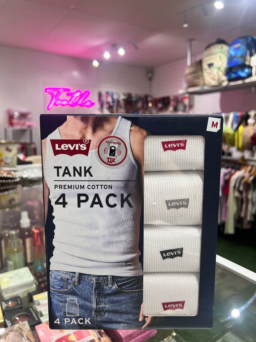 Levis Tank 4 Pack Large Premium Cotton Medium