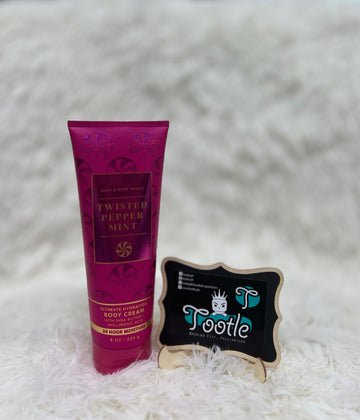 Bath & Bodyworks Twisted Peppermint Body Cream Pink