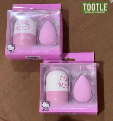 Hello Kitty Pink Travels Case + Blending Sponge