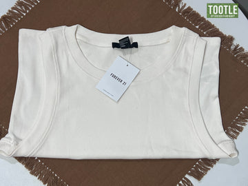 Forever 21 White Tank Top XL