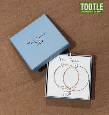 Mia Fiore 18k Gold Plated Loop Earrings Bigger