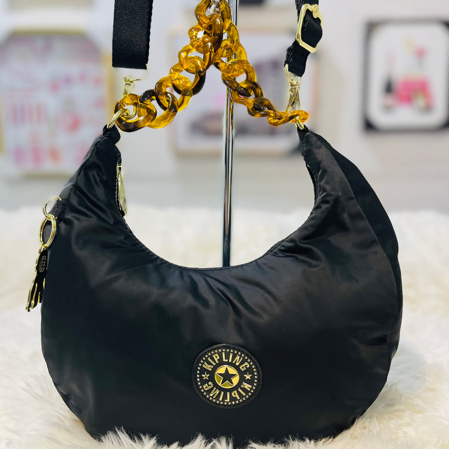 Kipling Charcoal Chain Shoulder Bag