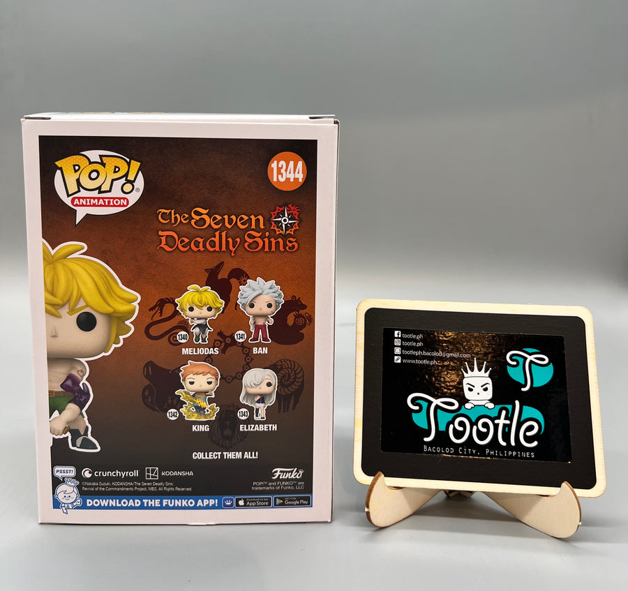 MELIODAS 1344 The Seven Deadly Sin GLOW CHASE LE PX Previews  Funko Pop Animation Tootle Ph