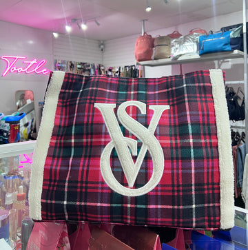 Victoria's Secret Tote Bag Checkered Pink