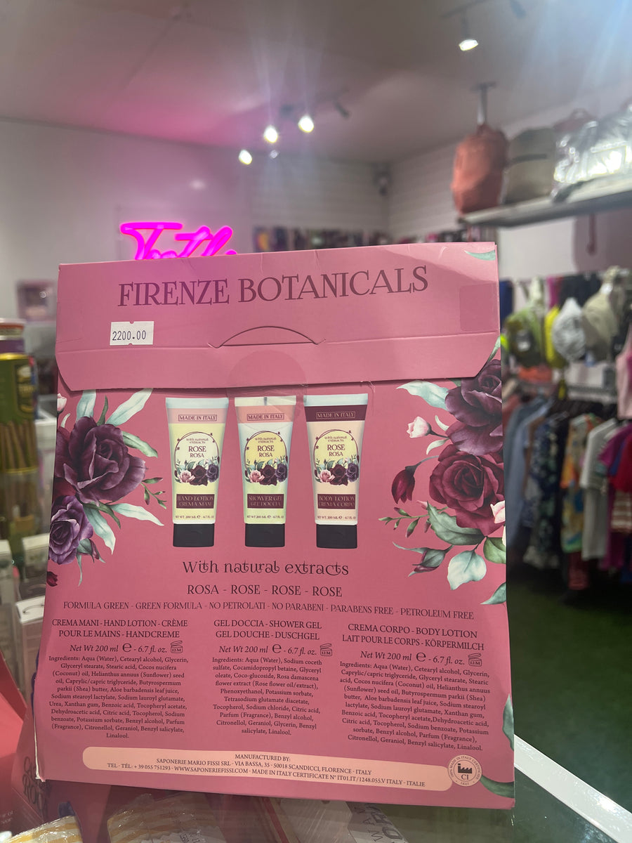 FIRENZE BOTANICALS W/NATURAL EXTRACTS ROSE BODY COLLECTION