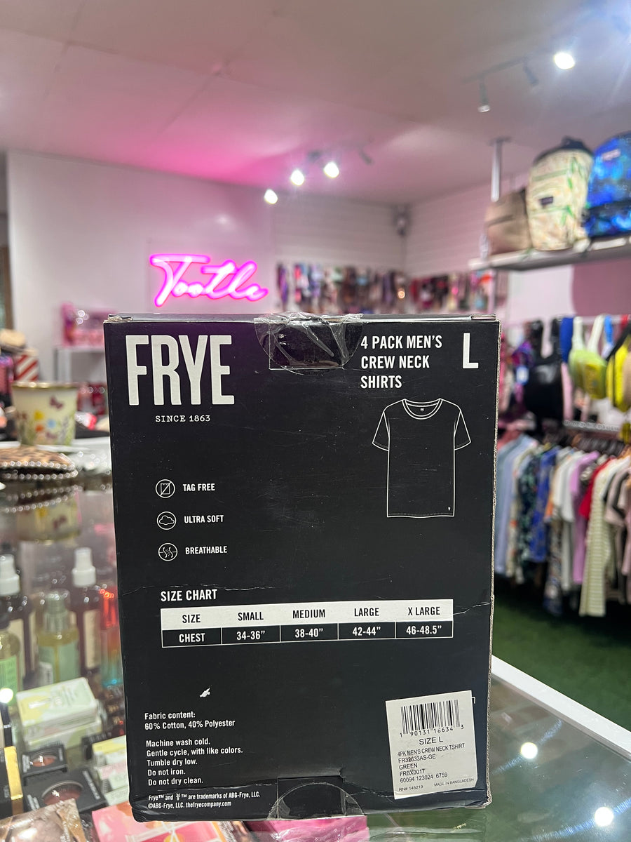 Frye Mens Crew Neck Shirt 4 Pack Large