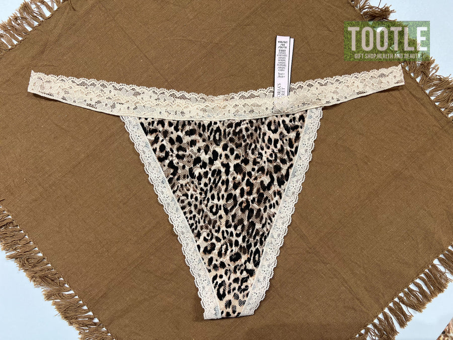 Victoria's Secret  Thong Leopard Brown XL