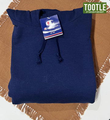 CHAMPION HOODIE  BLUE SMALL