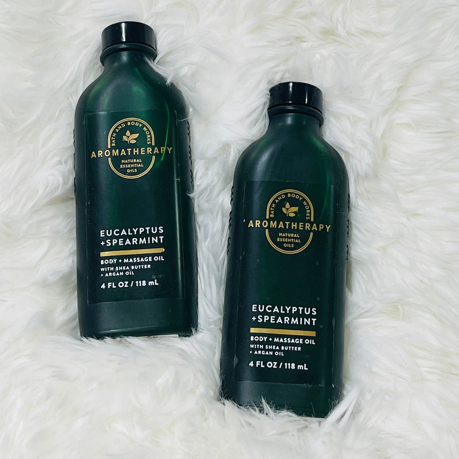 Bath and Bodyworks Aromatherapy Eaucalyptus+Spearmint Massage Oil