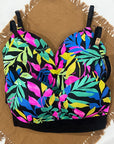 Victoria's Secret  Wireless Bra Printed Flower Black Strap 32D