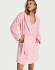 Victoria's Secret Pretty Blossom Pink Fluffy Short Dressing Gown