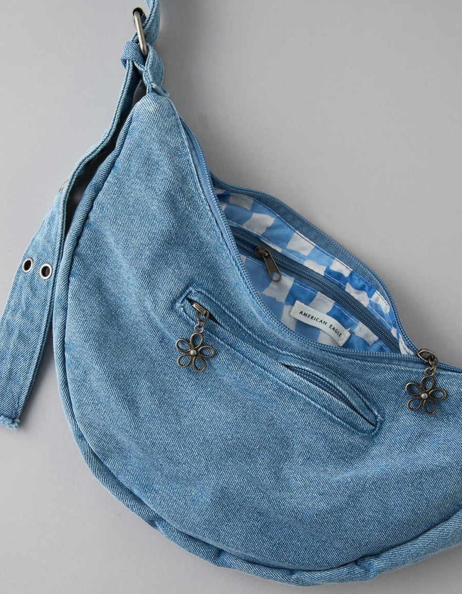 American Eagle Mini Sling Bag Jeans Blue