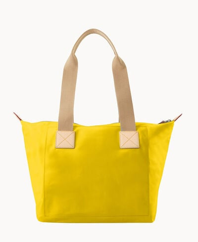 Dooney and Bourke Nylon Frint Zip Tote Lemon