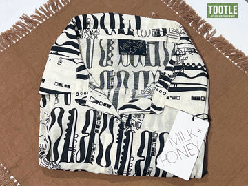 Milk & Honey Printed Blouse Crop Tops