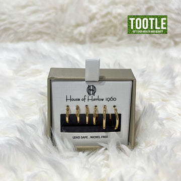 HOUSE OF HARLOW 3 SETS OF EARRINGS