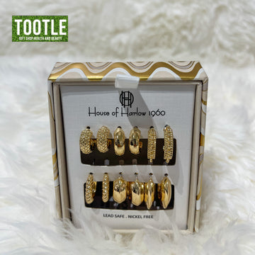 HOUSE OF HARLOW  6 SETS OF EARRINGS