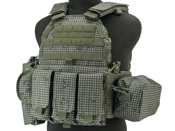 Phantom Avengers 6D9 Tactical Vest With Magazine and Radio Pouches Color: Desert Night Camo