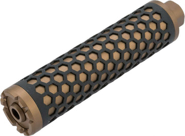Angel Custom Hive Airsoft Suppressor Barrel Extension Model: 160mm/14mm Neg Desert Earth
